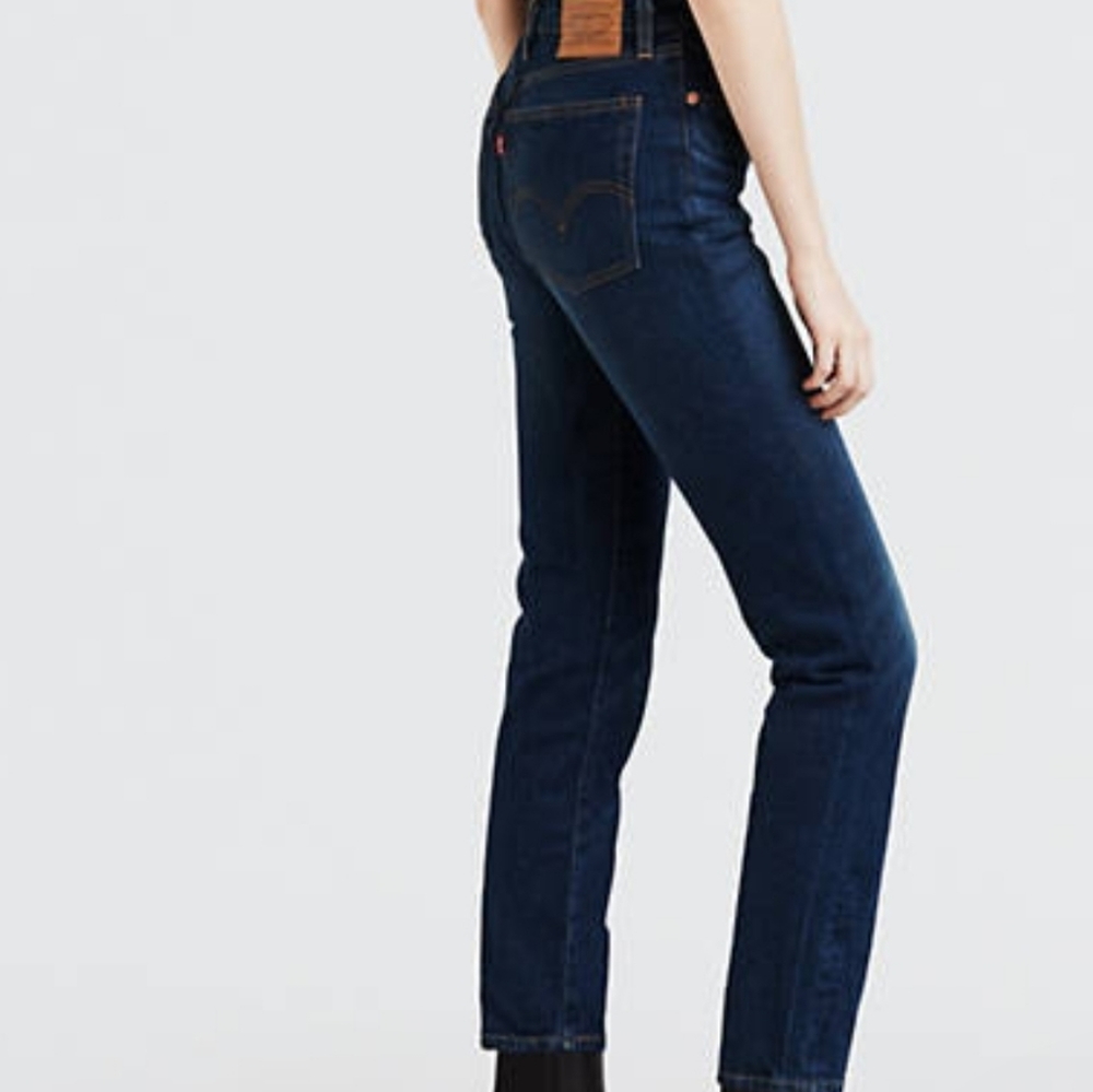 Levi's Wedgie High Rise Premium Denim Jeans in Authentic Favorite Sz 27 NWT - Picture 7 of 15
